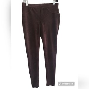 HUE Chocolate Brown Super Soft Corduroy Jeggings Size S EUC
